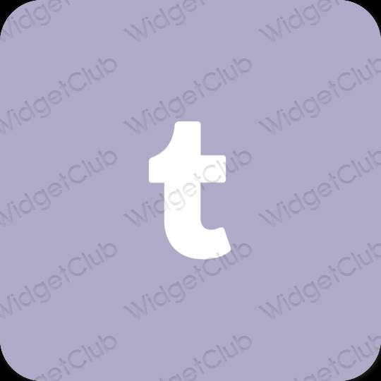 Estetisk lila Tumblr app ikoner