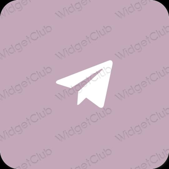 Estetico porpora Telegram icone dell'app