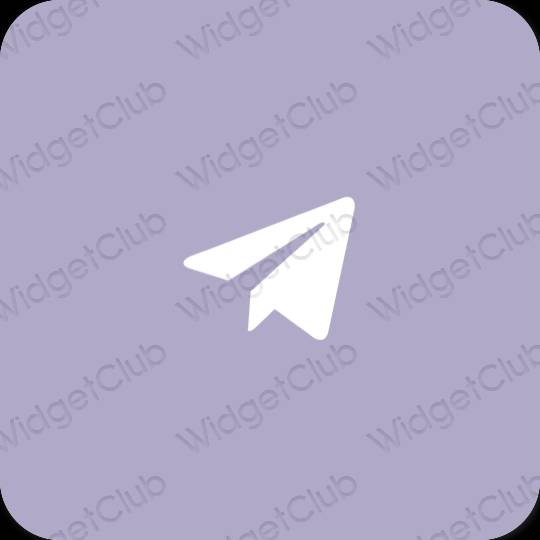 Estetsko pastelno modra Telegram ikone aplikacij