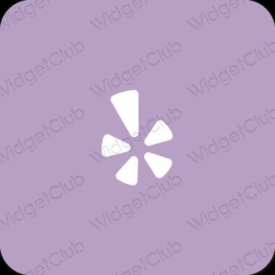 Estetické Fialová Yelp ikony aplikácií