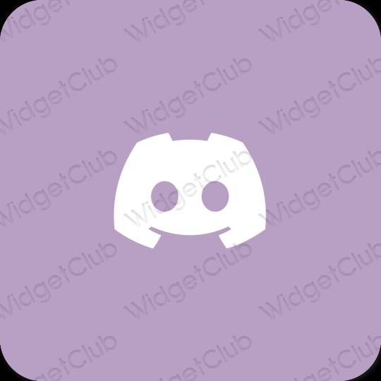 Estetyka fioletowy discord ikony aplikacji