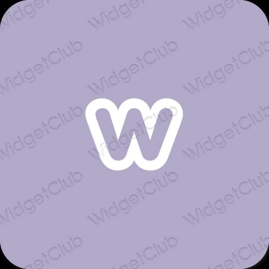 Estetsko pastelno modra Weebly ikone aplikacij