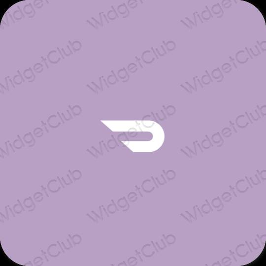 Естетичен лилаво Doordash икони на приложения