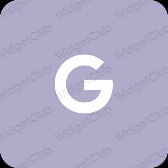Estetik ungu Google ikon aplikasi