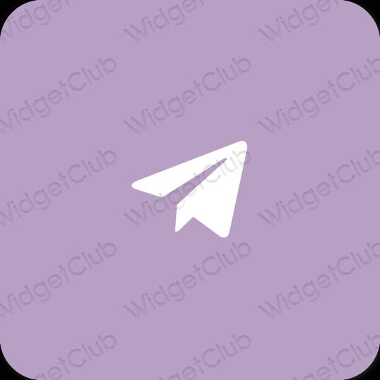 Estetico porpora Telegram icone dell'app