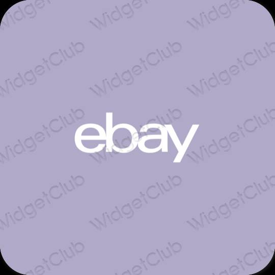Estético púrpura eBay iconos de aplicaciones