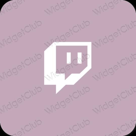 אֶסתֵטִי סָגוֹל Twitch סמלי אפליקציה