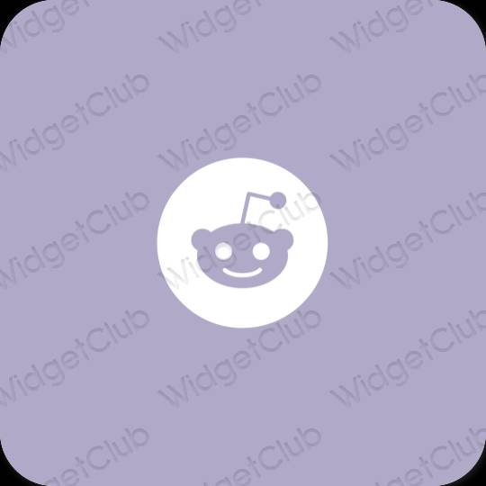 Esztétika lila Reddit alkalmazás ikonok