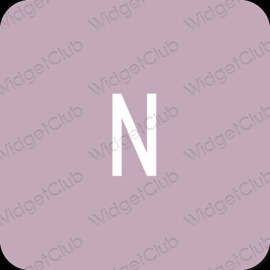 Ästhetisch Violett Netflix App-Symbole