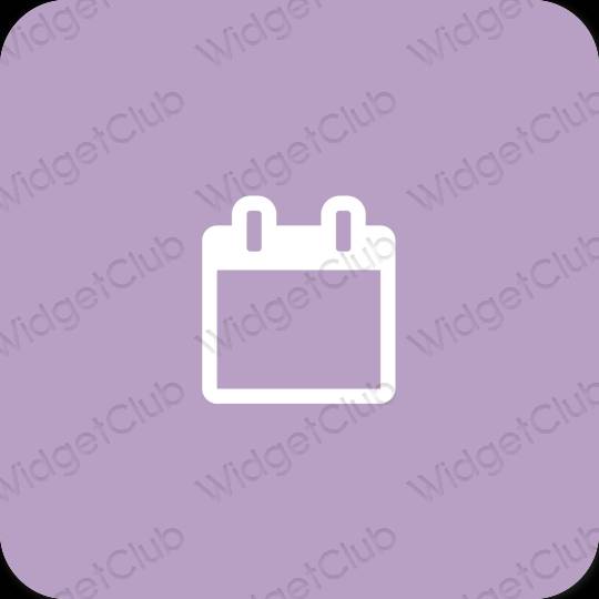 Estetic Violet Calendar pictogramele aplicației