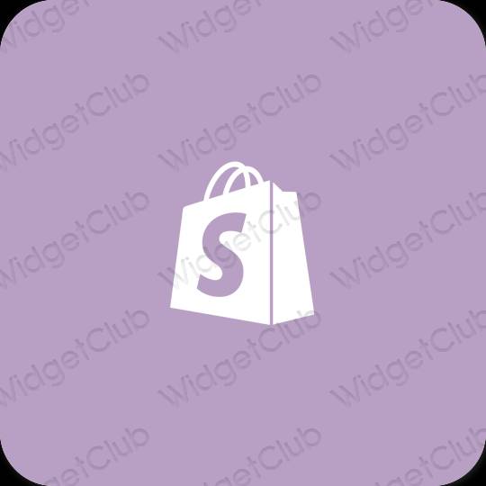 Estetico porpora Shopify icone dell'app
