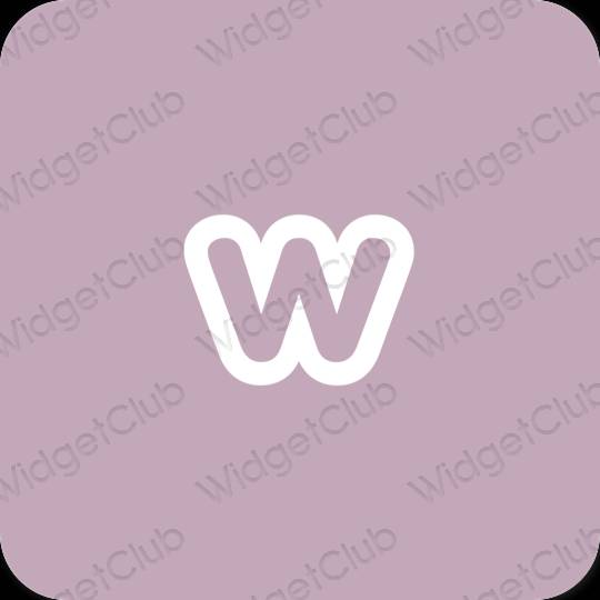 Estetis ungu Weebly ikon aplikasi
