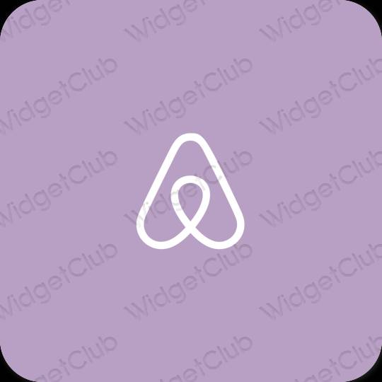 Estetický nachový Airbnb ikony aplikací