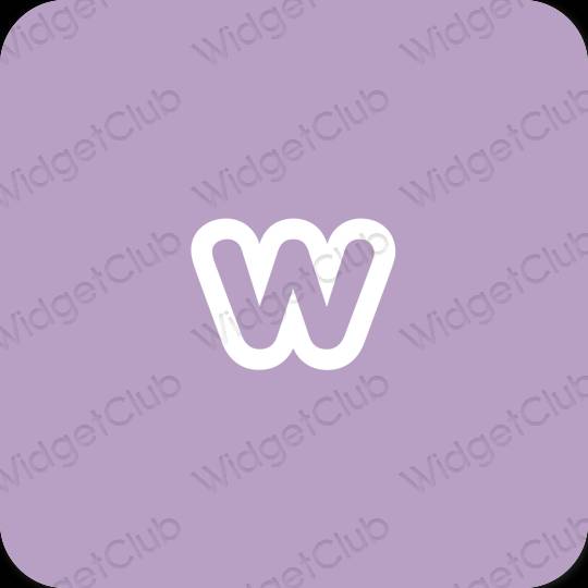 审美的 紫色的 Weebly 应用程序图标