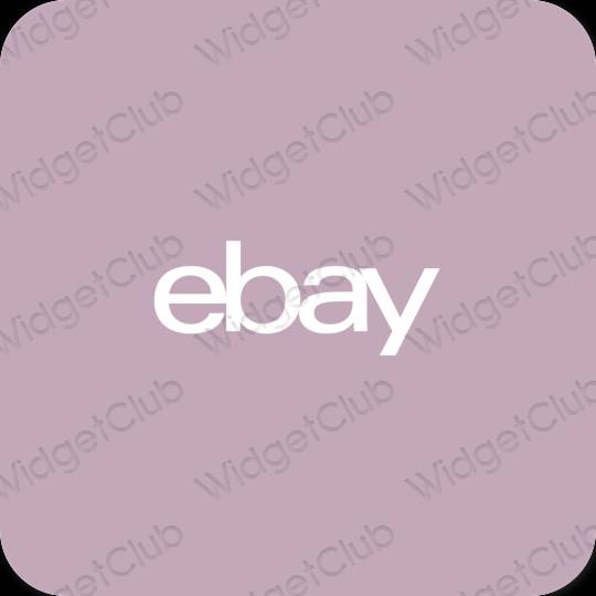 Thẩm mỹ màu tím eBay biểu tượng ứng dụng