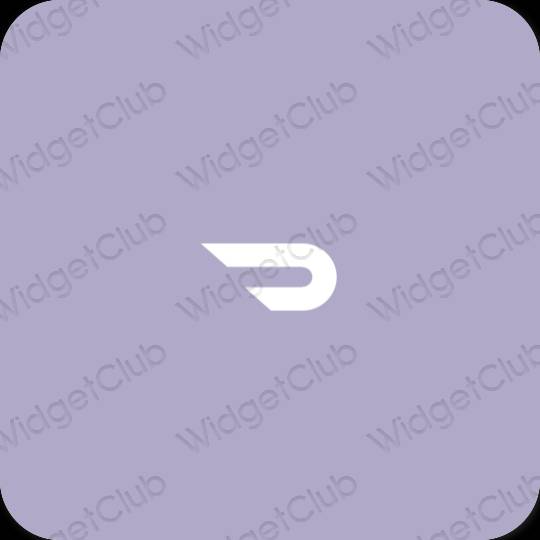 Estetisk pastellblå Doordash app ikoner