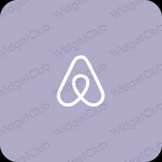Естетичний фіолетовий Airbnb значки програм