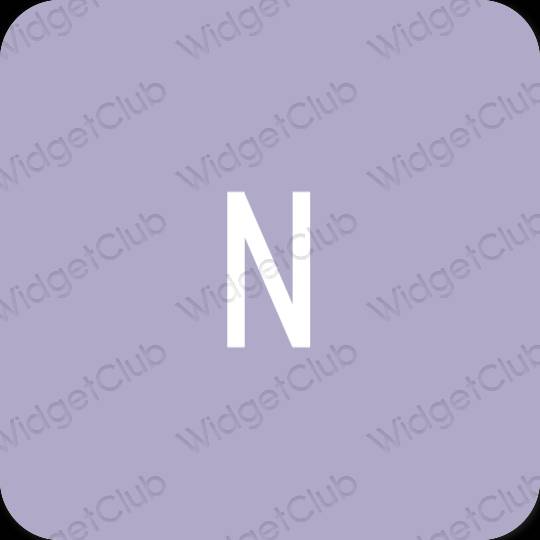 Estetisk lila Netflix app ikoner