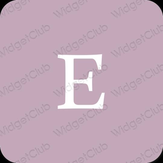 Thẩm mỹ màu tím Etsy biểu tượng ứng dụng