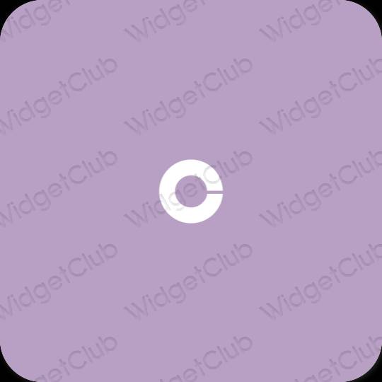 Estetsko vijolična Coinbase ikone aplikacij