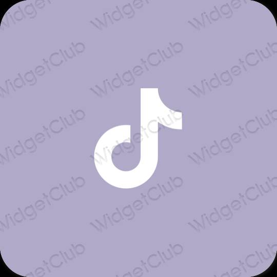 Estetsko vijolična TikTok ikone aplikacij