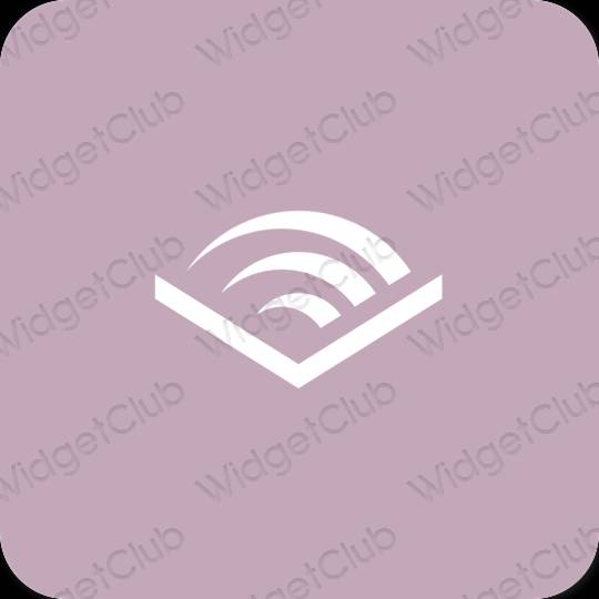 Estetisk lila Audible app ikoner