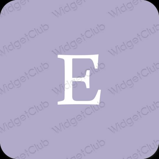 Aesthetic purple Etsy app icons