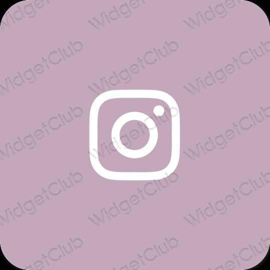 Aesthetic purple Instagram app icons