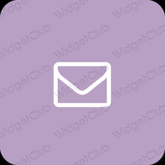 Estetsko vijolična Mail ikone aplikacij