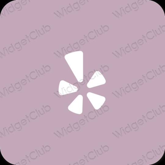 Естетичний фіолетовий Yelp значки програм