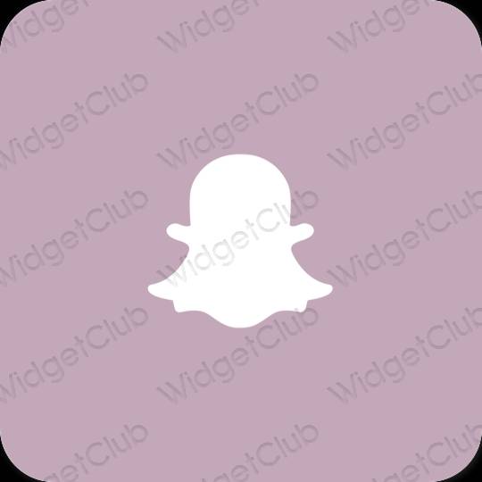 Estético roxo snapchat ícones de aplicativos