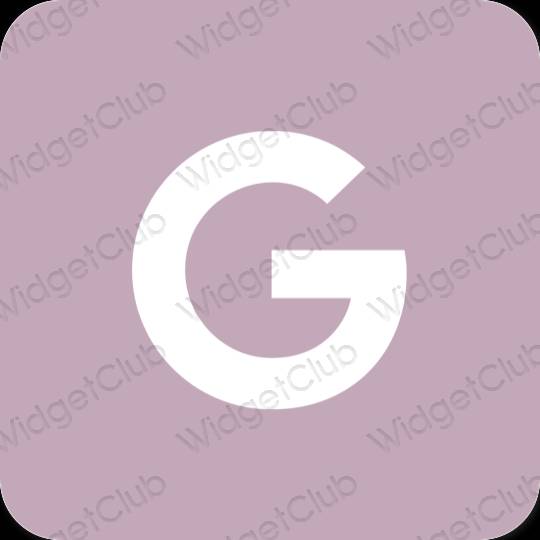 Estético roxo Google ícones de aplicativos
