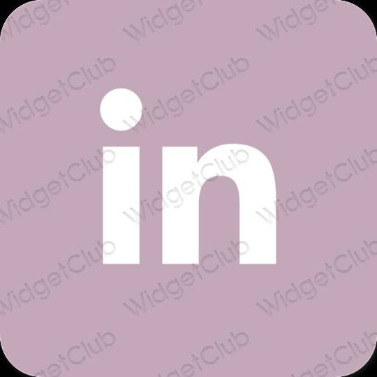 Aesthetic purple Linkedin app icons