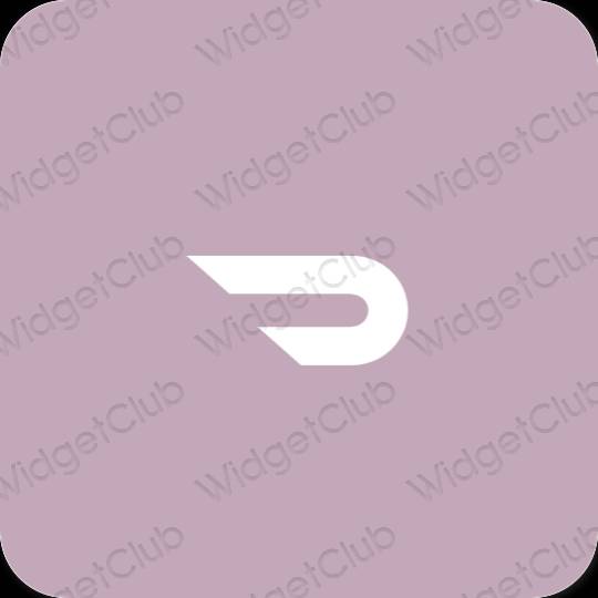 Estetis ungu Doordash ikon aplikasi