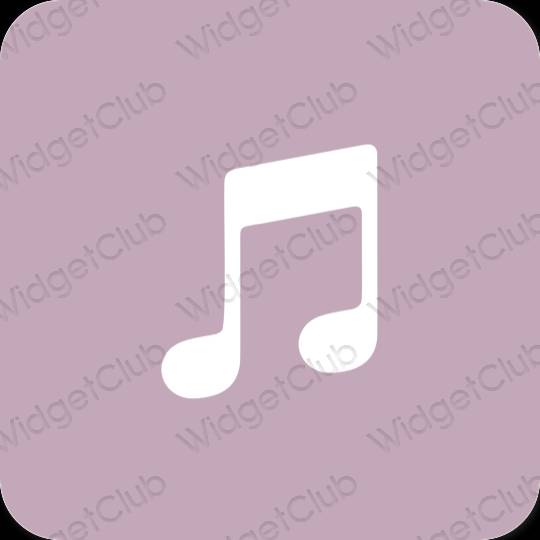 Estético púrpura Apple Music iconos de aplicaciones