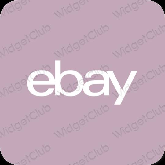Thẩm mỹ màu tím eBay biểu tượng ứng dụng