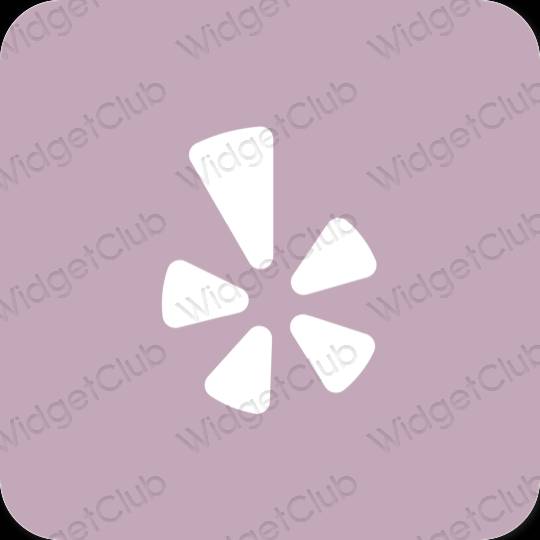 Естетичен лилаво Yelp икони на приложения