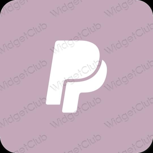 Estetico porpora Paypal icone dell'app