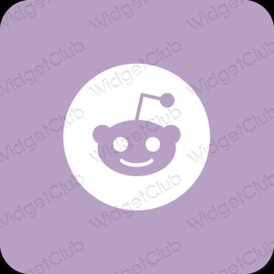 Estetyka fioletowy Reddit ikony aplikacji