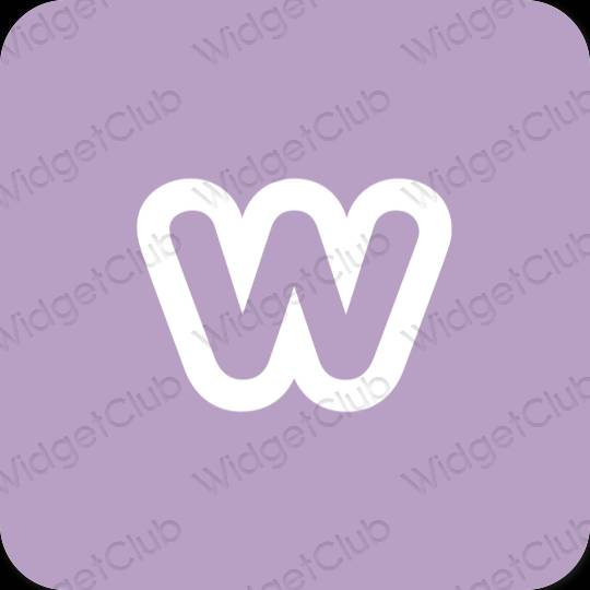 Stijlvol paars Weebly app-pictogrammen