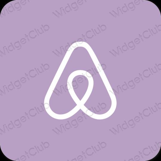 Estetinis violetinė Airbnb programėlių piktogramos