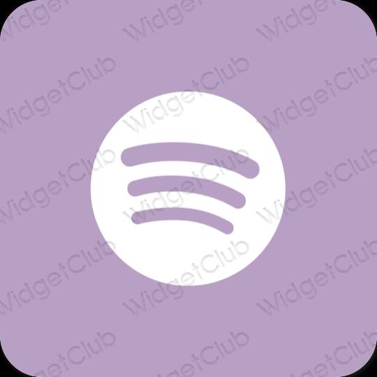 Æstetisk lilla Spotify app ikoner