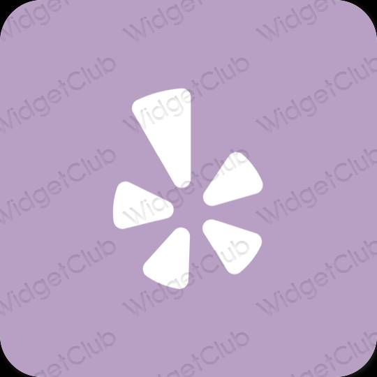Estetisk lila Yelp app ikoner