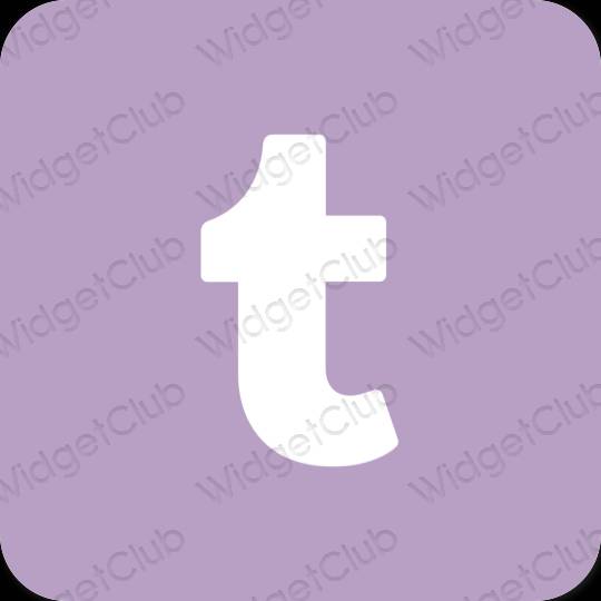 Estetik ungu Tumblr ikon aplikasi