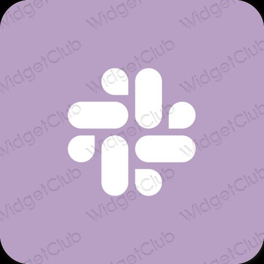 Estético roxo Slack ícones de aplicativos