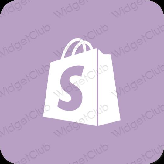 Estetisk lila Shopify app ikoner