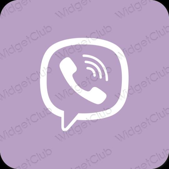 Estetsko vijolična Viber ikone aplikacij