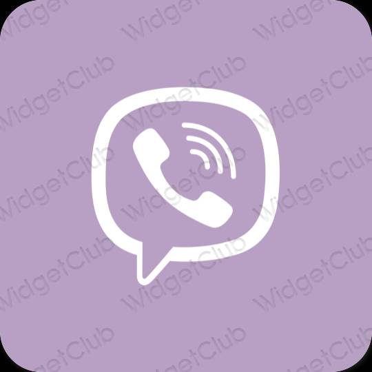 Estetic Violet Viber pictogramele aplicației