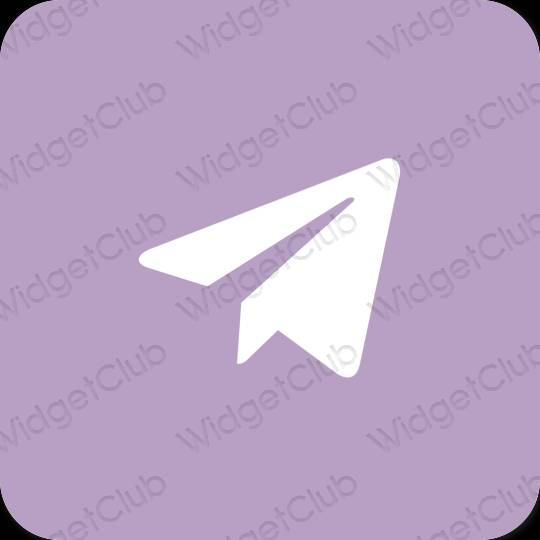 Ästhetisch Violett Telegram App-Symbole