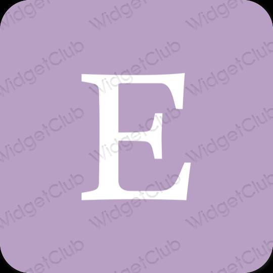 Esztétika lila Etsy alkalmazás ikonok